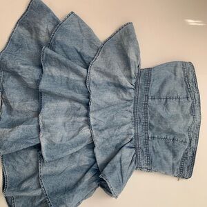 Vintage H&M denim ruffle dress! Gorgeous